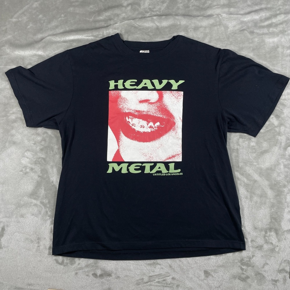 Heavy Metal Shirt Mens XL Black Designs Untitled Los Angeles Streetwear